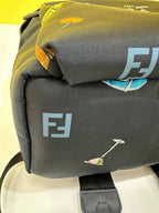 Fendi Pandy nylon calfskin print backpack