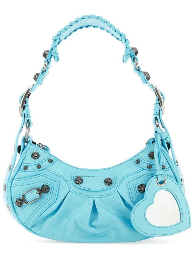 Balenciaga Le Cagole XS Lambskin Shoulder Bag Light Blue