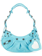 Balenciaga Le Cagole XS Lambskin Shoulder Bag Light Blue