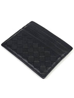 Bottega Veneta 624106 Intrecciato Black Card Wallet