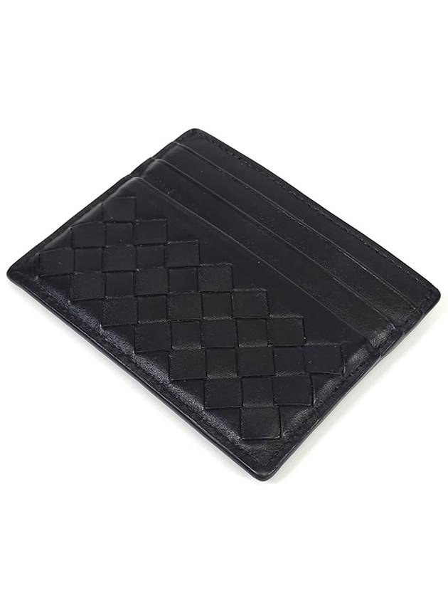Bottega Veneta 624106 Intrecciato Black Card Wallet