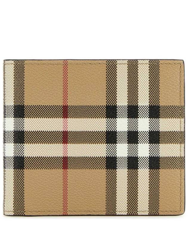 Burberry Men's Vintage Check Half Wallet Beige