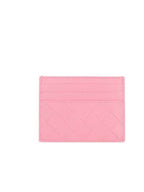 Bottega Veneta Intrecciato Leather Card Wallet Pink