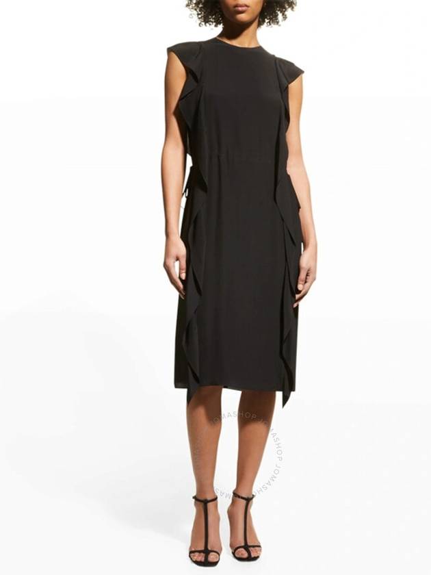 Burberry Burberry Kyle Ruffle Detail Silk Crepe De Chine Dress, Brand Size 2 (US Size 0)