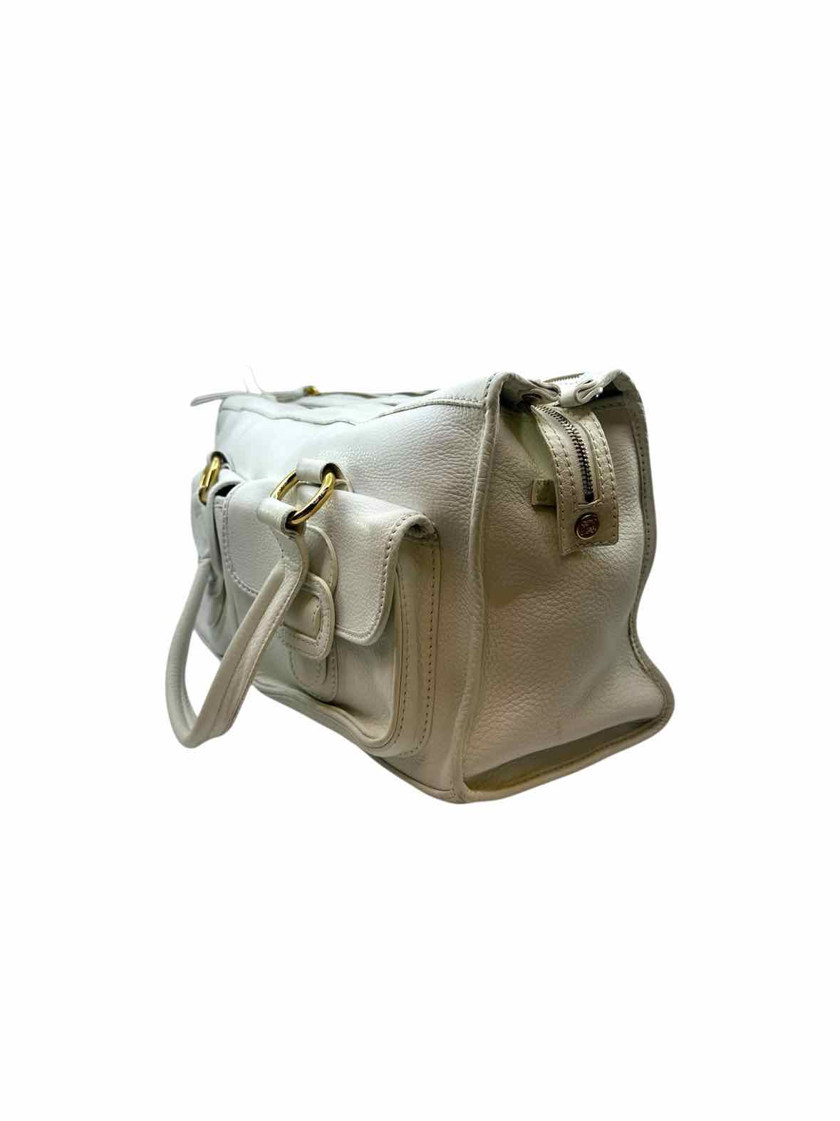 CELINE White Leather Handbag