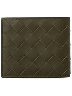Bottega Veneta Intrecciato Bifold Half Wallet Khaki