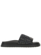 Fendi Diagonal FF Jacquard Slippers Grey
