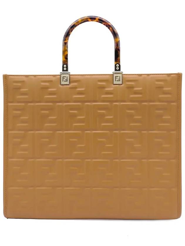 Fendi Sunshine FF Logo Medium Tote Bag Brown