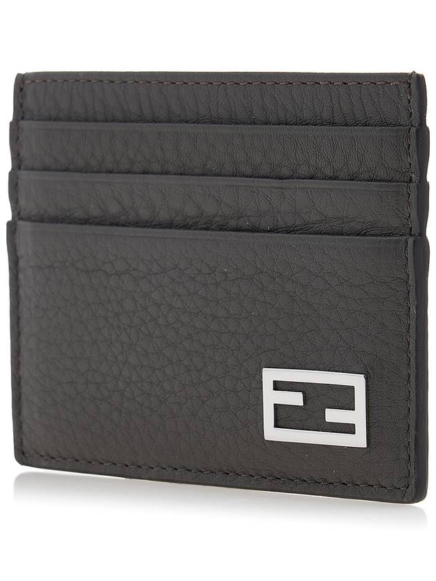 Fendi Baguette Leather Card Wallet Grey