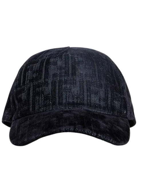 Fendi FF Denim Ball Cap Blue