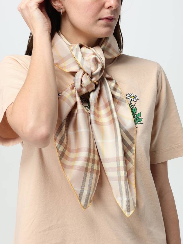 Burberry Check Silk Scarf Tea Cup