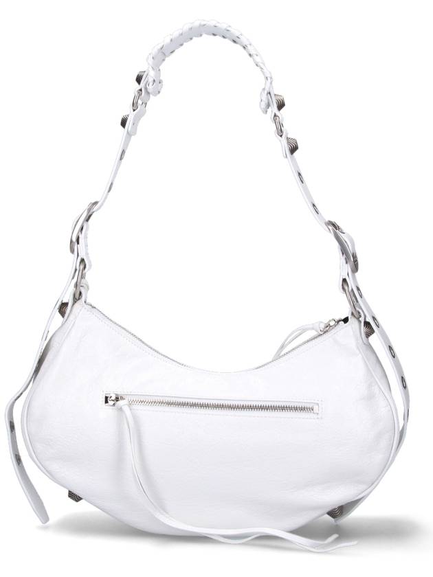 Balenciaga Le Cagole Small Leather Shoulder Bag White