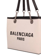 Balenciaga Duty Free Canvas Tote Bag White