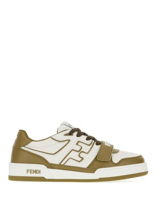 Fendi Women's Match Logo Lettering Low Top Sneakers Green