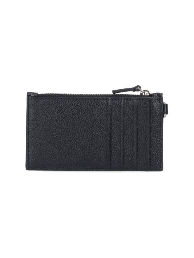Balenciaga Wave Logo Strap Card Wallet Black