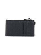 Balenciaga Wave Logo Strap Card Wallet Black