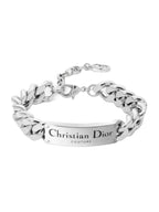 Chain Link Bracelet Silver Dior