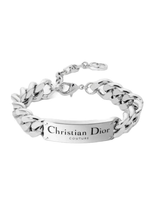 Chain Link Bracelet Silver Dior