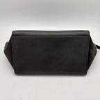 Celine Smooth Calfskin Suede Medium Trapeze Bag Dark Grey