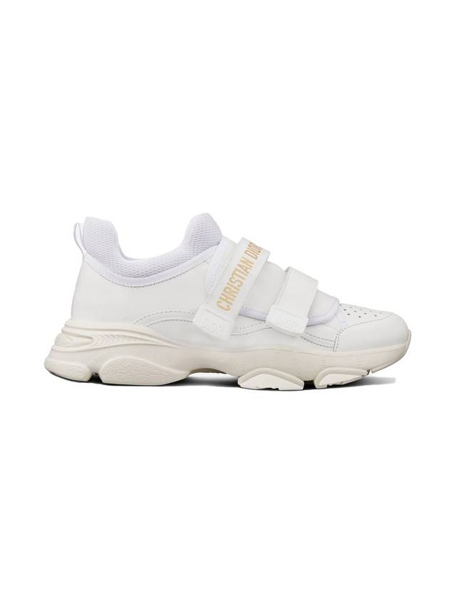 Women's D Wonder Strap Rubber Sole Low Top Sneakers White Dior