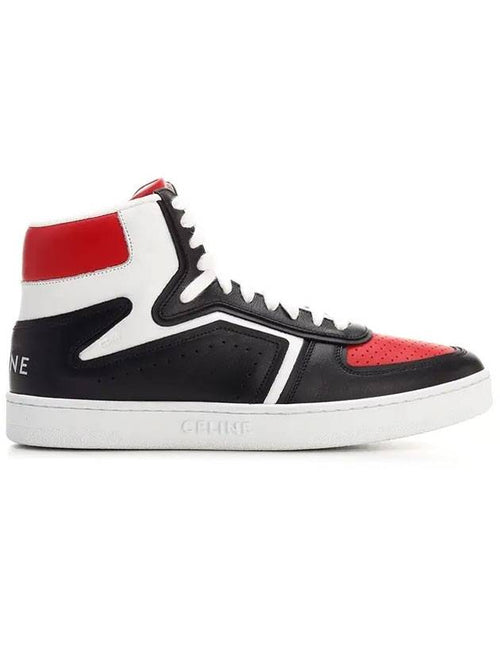 CELINE Men's Z Trainer High Top Sneakers Black Red