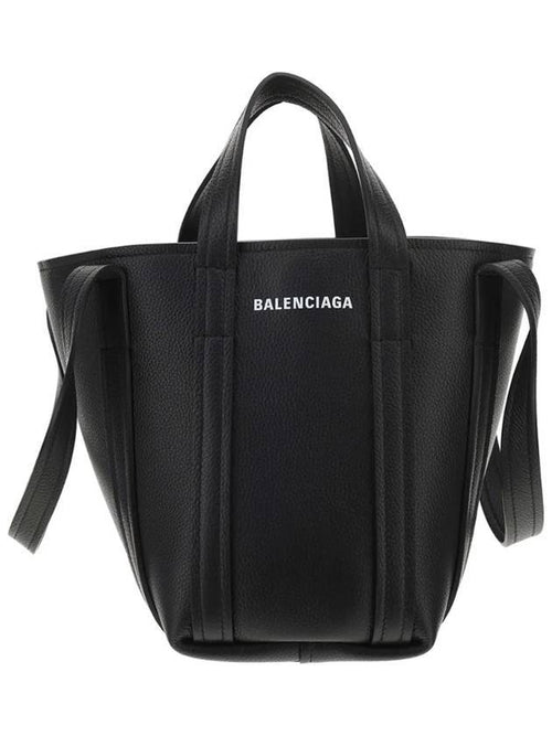 Balenciaga Everyday XS Grained Calfskin Shoulder Tote Bag Black