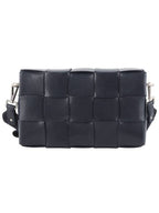 Bottega Veneta 741777 Intrecciato Pouch Cassette Cross Bag Navy 34313