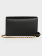 CELINE Chain Wallet Cross Bag Black