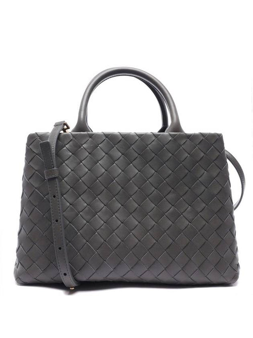 Bottega Veneta Intrecciato Rome Tote Bag Grey
