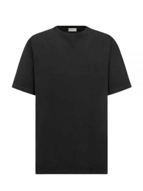 Embroidered Logo Short Sleeve T-shirt Black Dior
