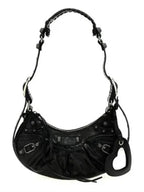Balenciaga Le Cagole XS Lambskin Shoulder Bag Black