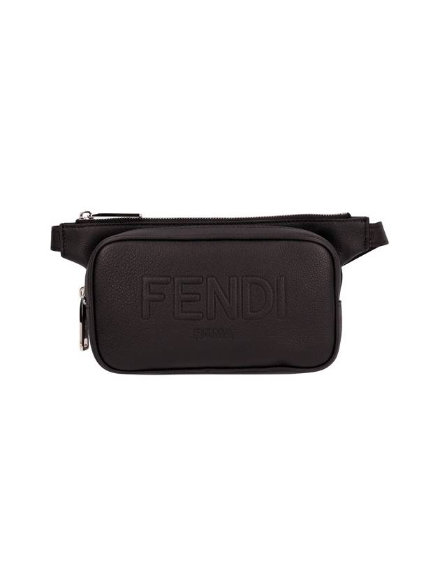Fendi Roma Leather Belt Bag Black