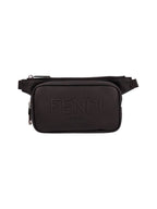 Fendi Roma Leather Belt Bag Black