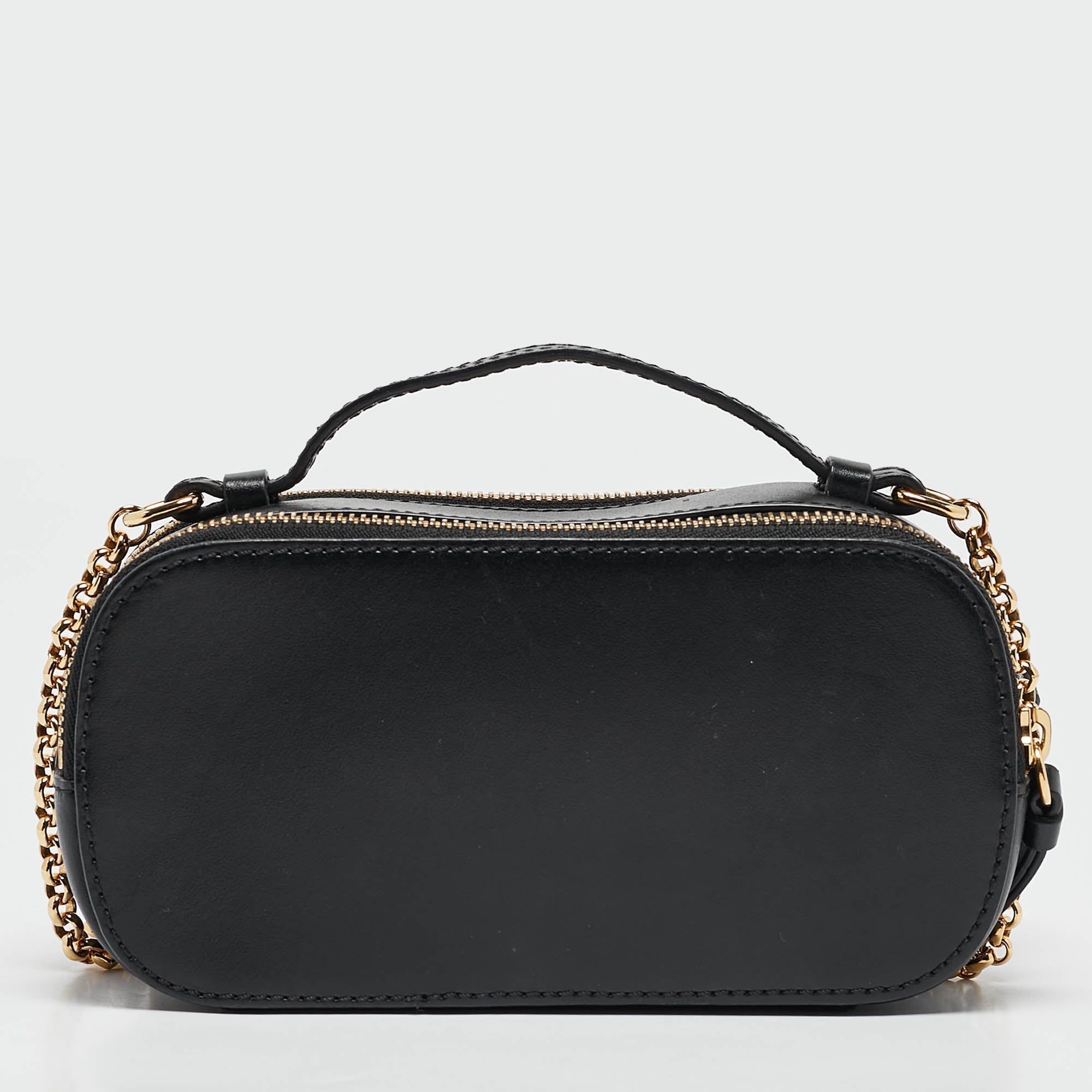 Chloe Black Leather C Vanity Shoulder Bag