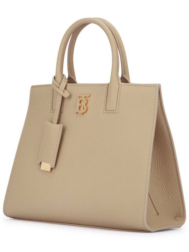 Burberry Mini Frances Leather Tote Bag Beige
