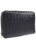 Bottega Veneta Bottega Veneta Leather Handbag, Men's, Navy Blue