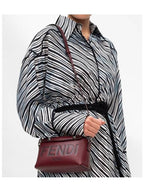 Fendi By The Way Boston Shoulder Bag Barolo Wine
