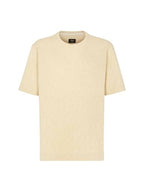Fendi All-Over Logo Short Sleeve T-Shirt Beige