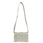 BOTTEGA VENETA - Off White Intrecciato-Woven Cassette Lambskin Shoulder Bag