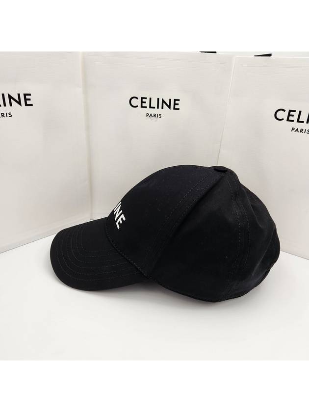 CELINE Cotton Drill Baseball Cap Black