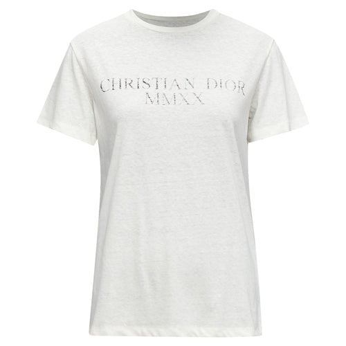 Dior MMXX Together Apart Print Washed Cotton Linen Sleeve Tshirt