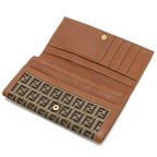FENDI FENDI  2 folded wallets 2 folded wallets canvas leather carpenter camel gold tools 8M0179 BLUMIN market shop