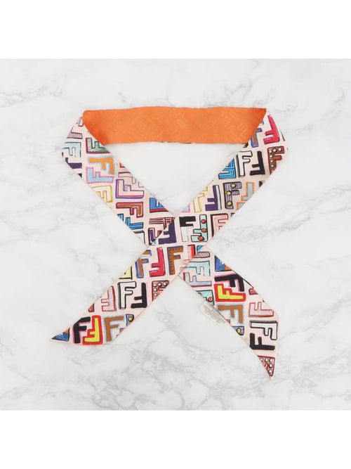 Fendi Wrappy Multicolor Silk Narrow Scarf FXT011