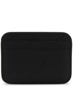Balenciaga Embossed Logo Card Wallet Black