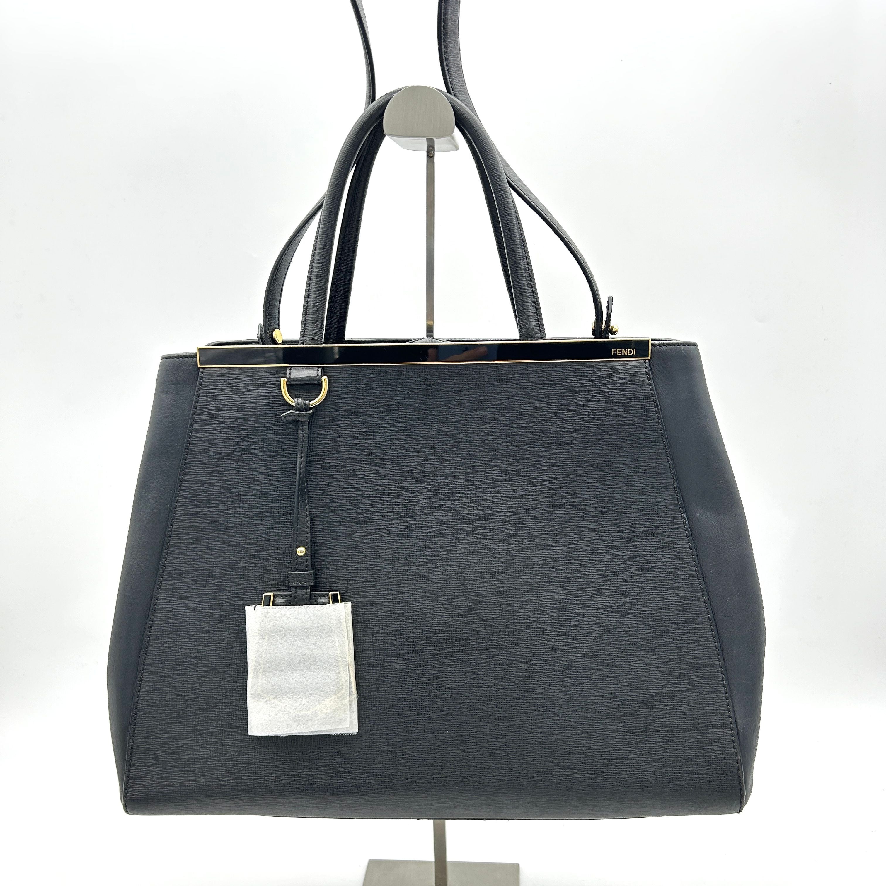 Fendi FENDI Shoulder Bag Handbag Toujour Leather Black Women's LA5462
