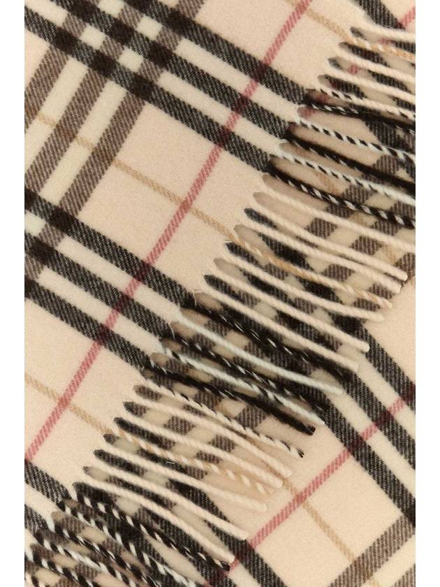 Burberry Check Pattern Cashmere Scarf Alabaster