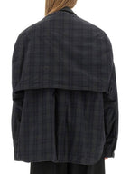 Balenciaga Checked Pattern Long Sleeve Shirt Grey