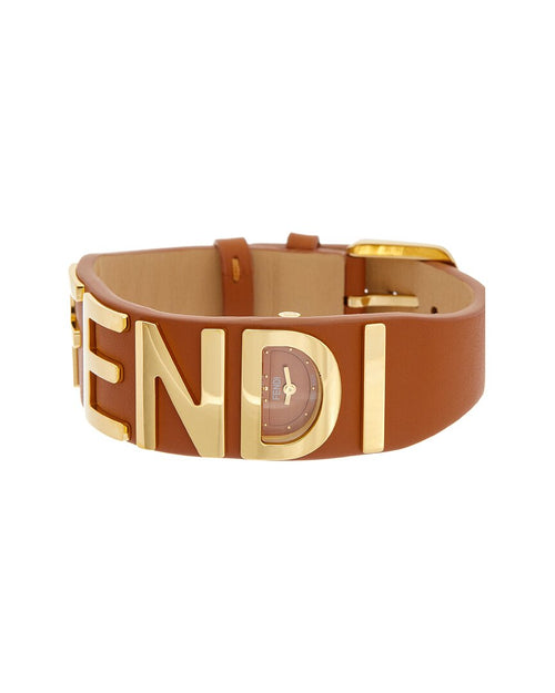 FENDI Fendigraphy Leather Bracelet Watch