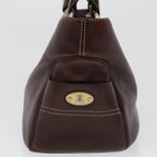 CELINE Hand Bag Leather Wine Red  ep1086