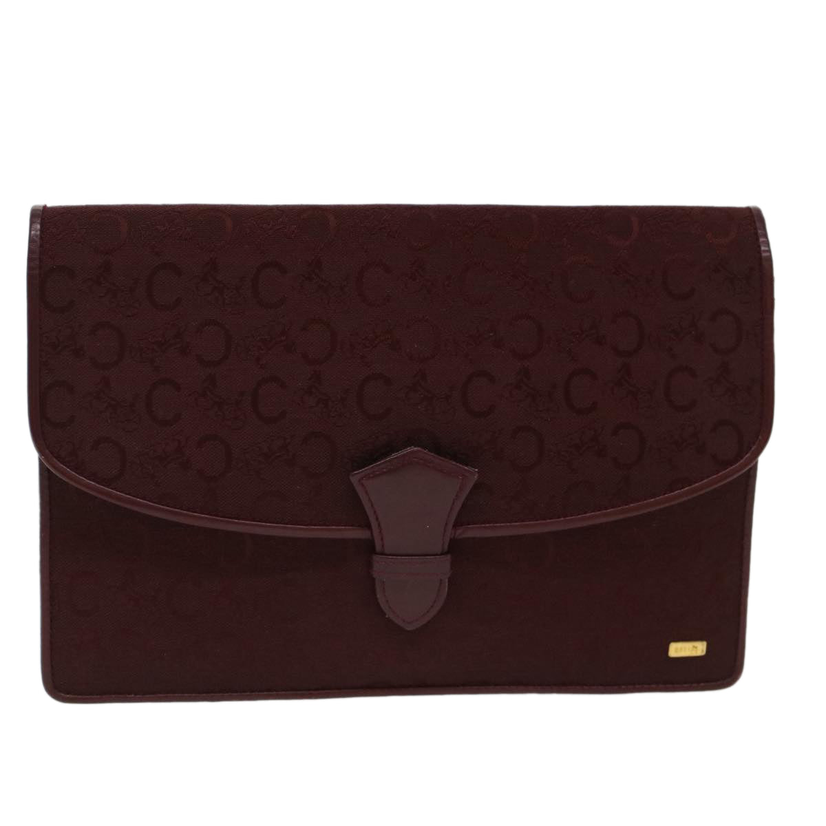 CELINE C Macadam Canvas Clutch Bag Red  ep1263